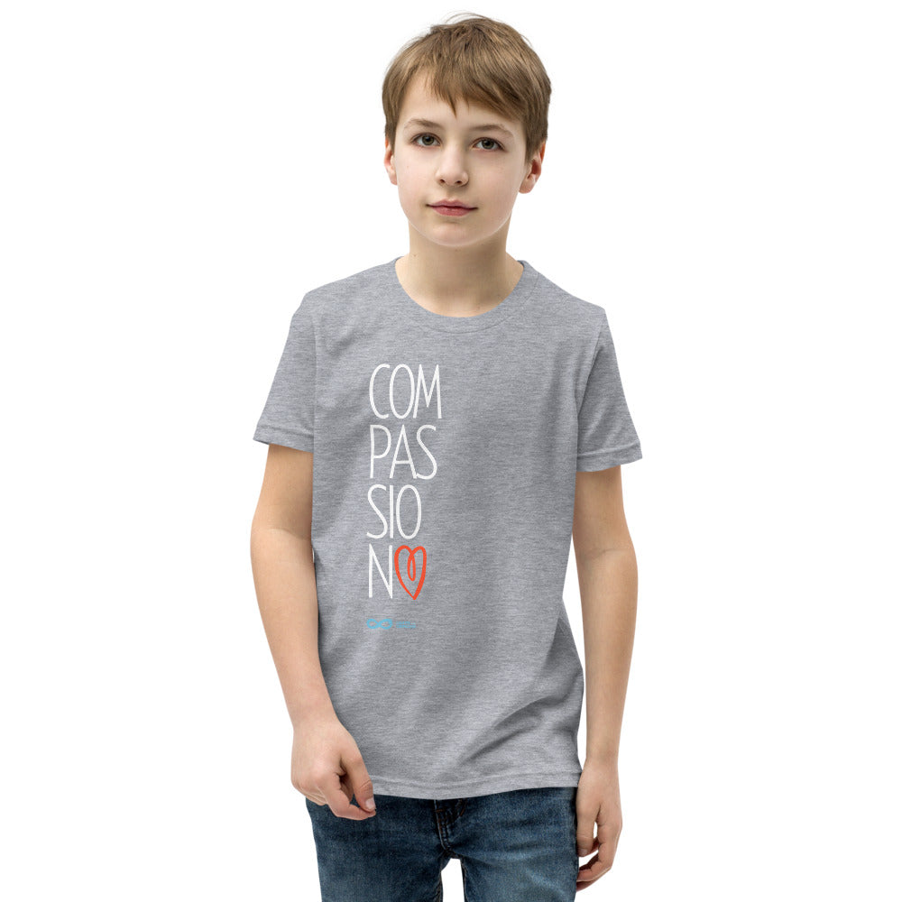 Compassion Heart - Youth Unisex T-Shirt - White Print