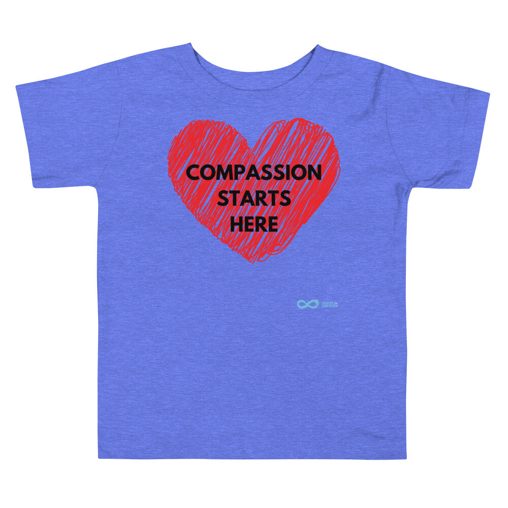 Compassion Starts Here - Toddler Tee - Black Print