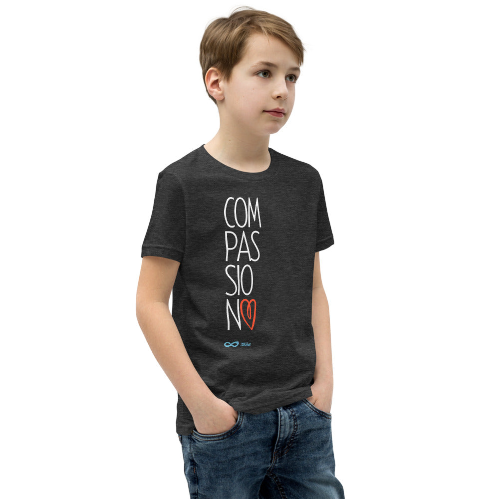 Compassion Heart - Youth Unisex T-Shirt - White Print