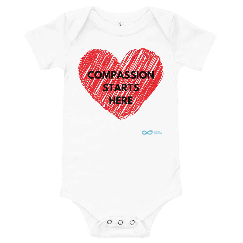 Compassion Starts Here - Onesie - Black Print