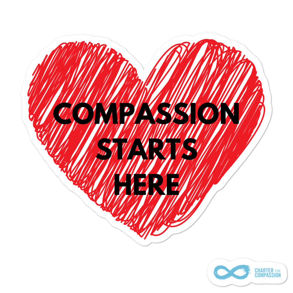 Compassion Starts Here - Sticker