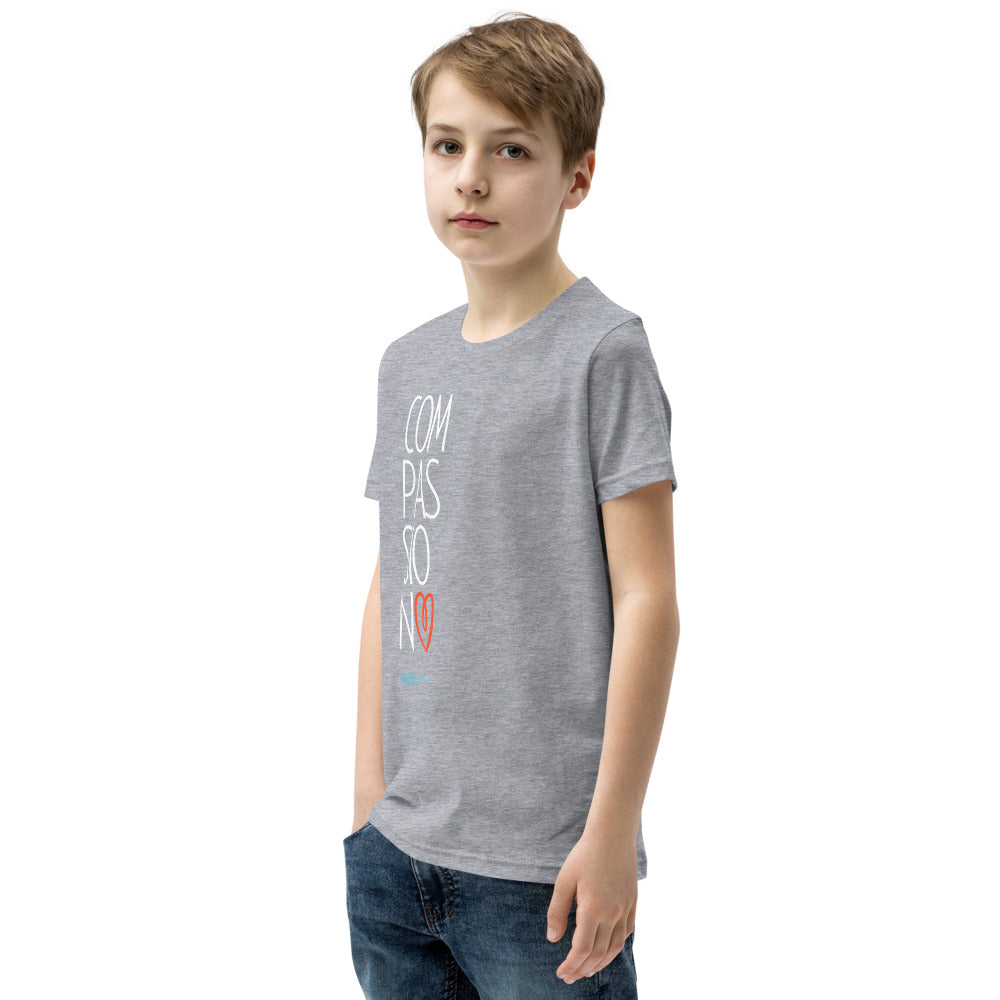 Compassion Heart - Youth Unisex T-Shirt - White Print
