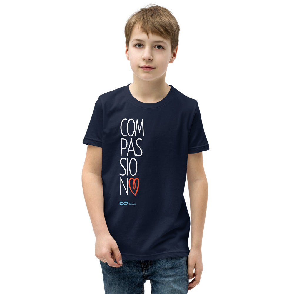 Compassion Heart - Youth Unisex T-Shirt - White Print