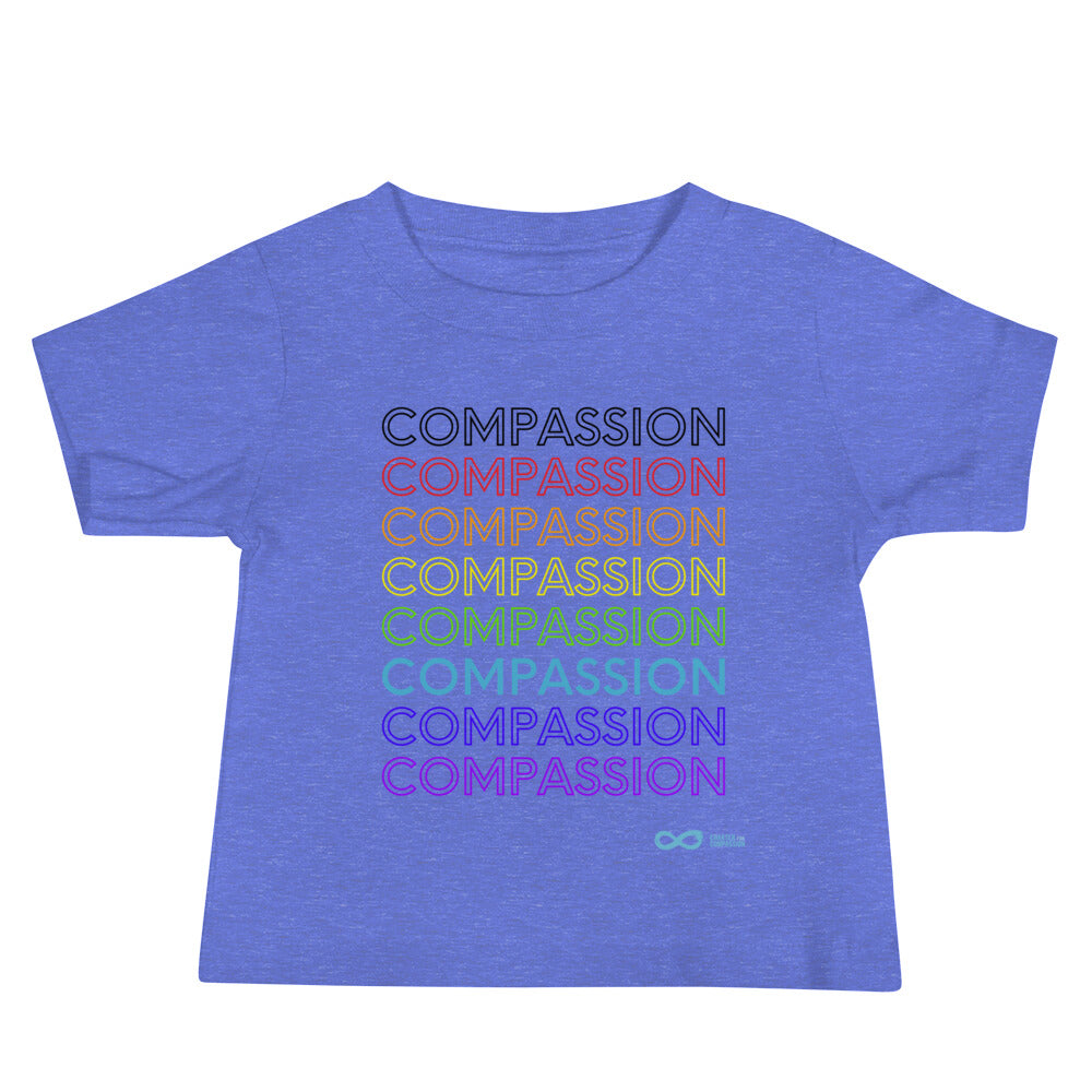 Compassion English - Baby Tee - Rainbow Black Print