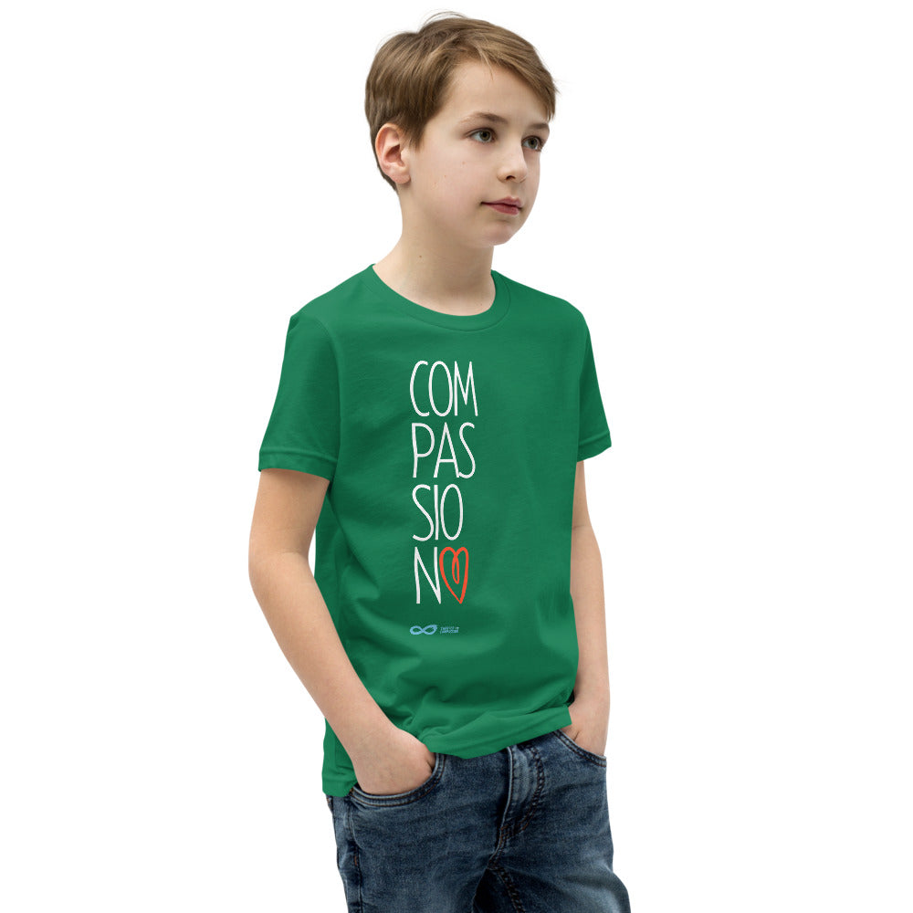 Compassion Heart - Youth Unisex T-Shirt - White Print