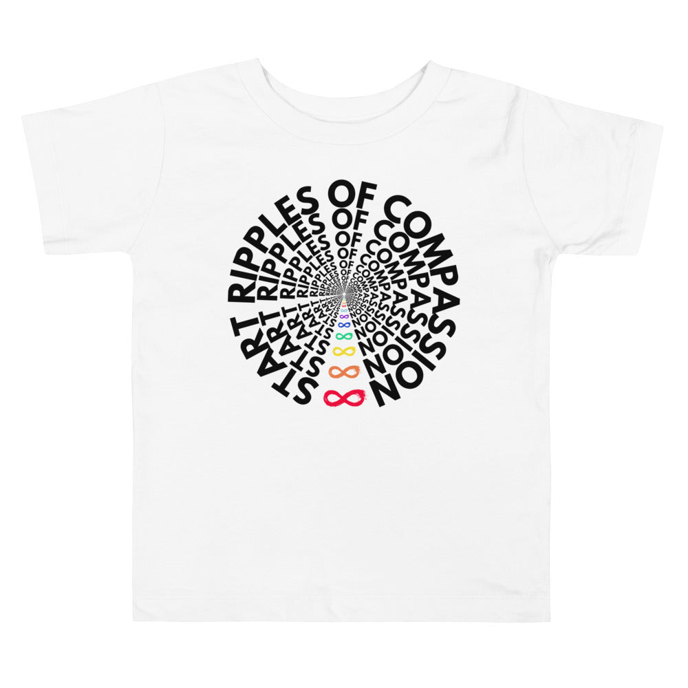 Ripples - Toddler Tee - Rainbow Black Print