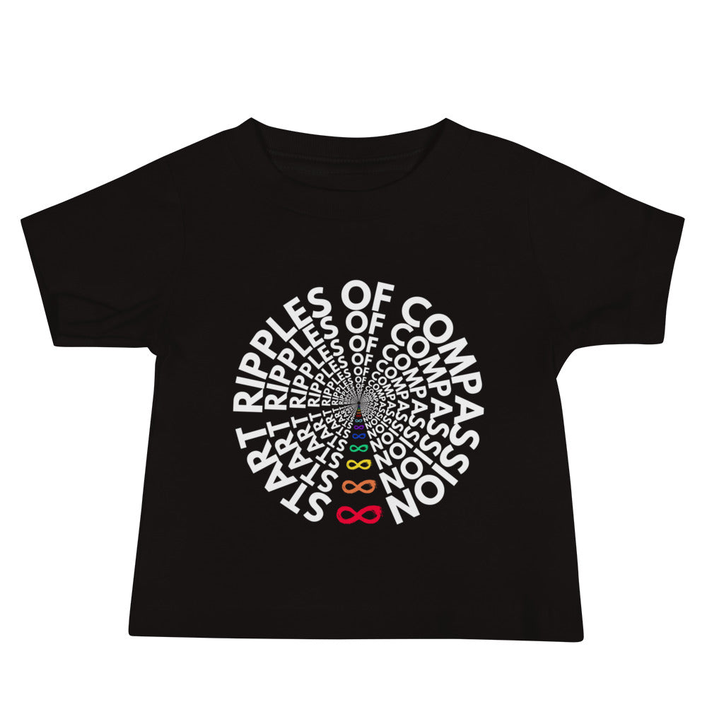 Ripples - Baby Tee - Rainbow White Print