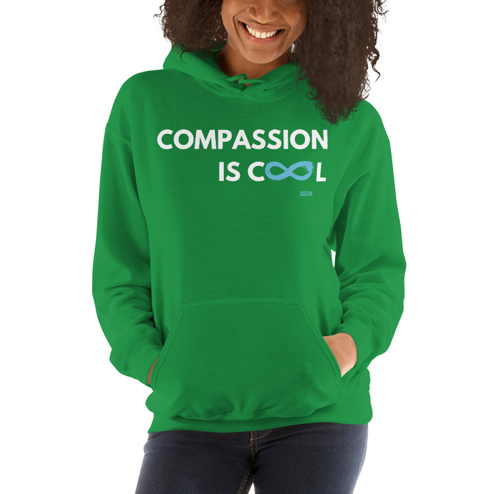 Compassion is Cool - Unisex Hoodie - White Print