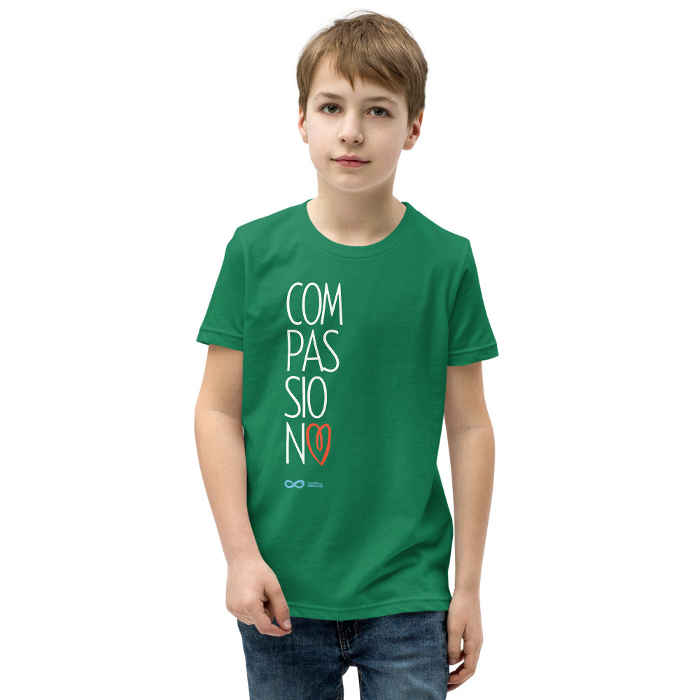 Compassion Heart - Youth Unisex T-Shirt - White Print