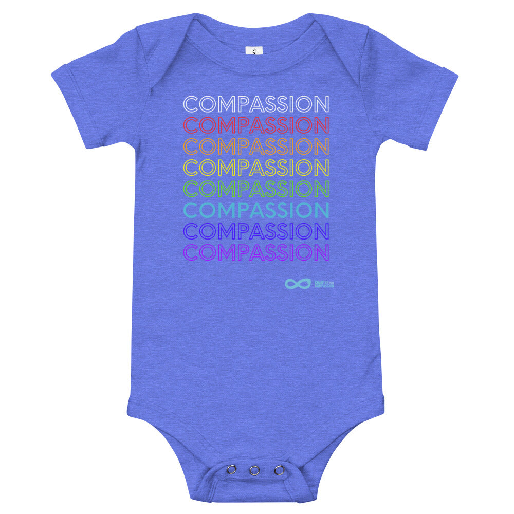Compassion English - Onesie - Rainbow White Print