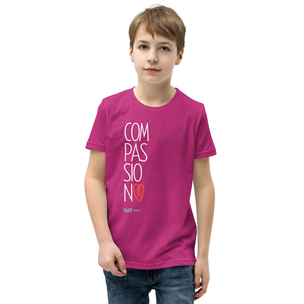 Compassion Heart - Youth Unisex T-Shirt - White Print