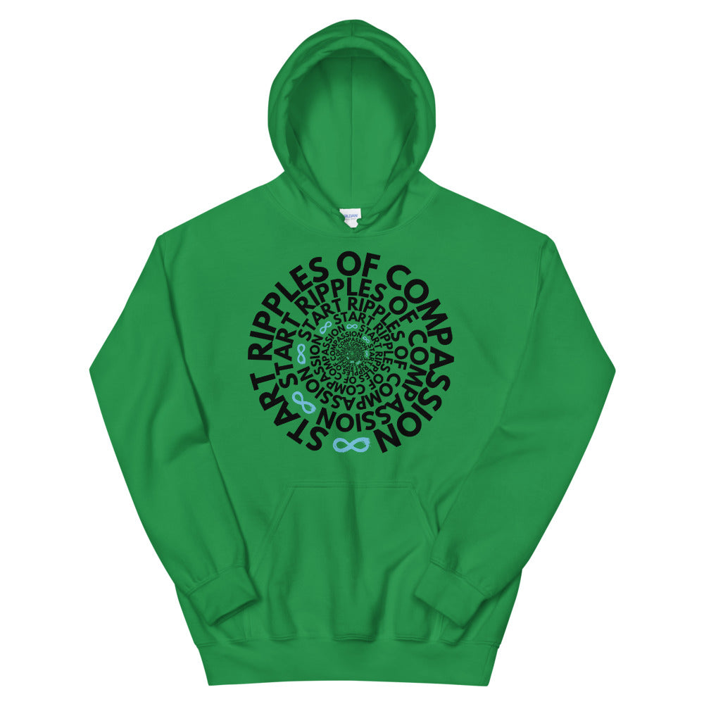 Ripples Twist - Unisex Hoodie - Black Print