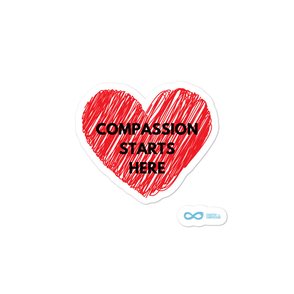 Compassion Starts Here - Sticker
