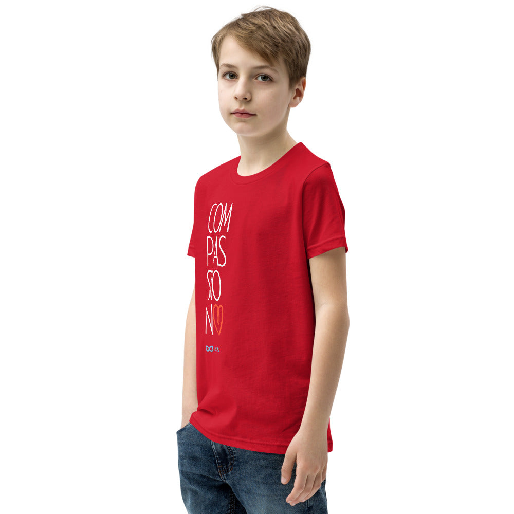 Compassion Heart - Youth Unisex T-Shirt - White Print