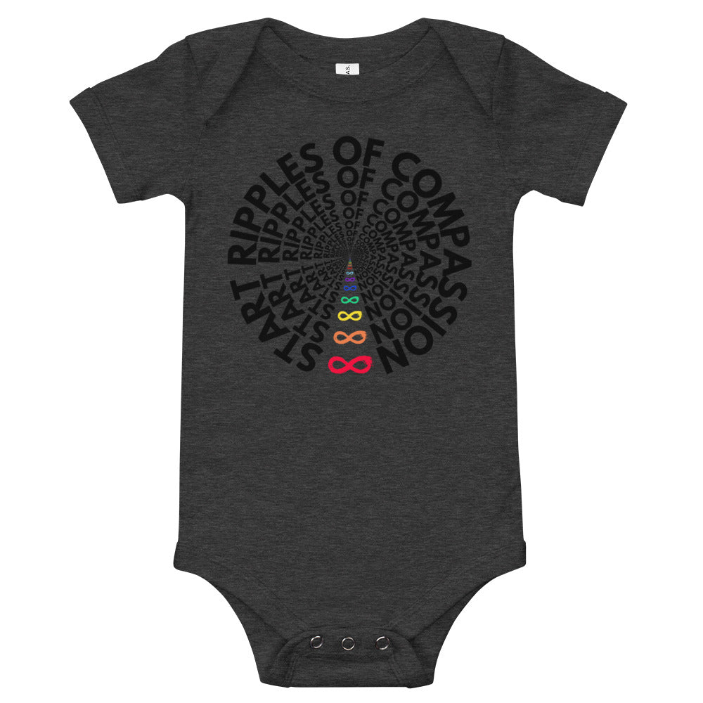 Ripples - Onesie - Rainbow Black Print