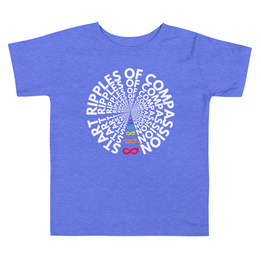 Ripples - Toddler Tee - Rainbow White Print