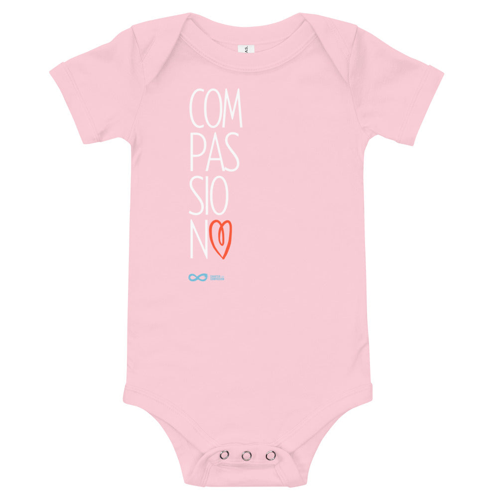 Compassion Heart - Onesie - White Print
