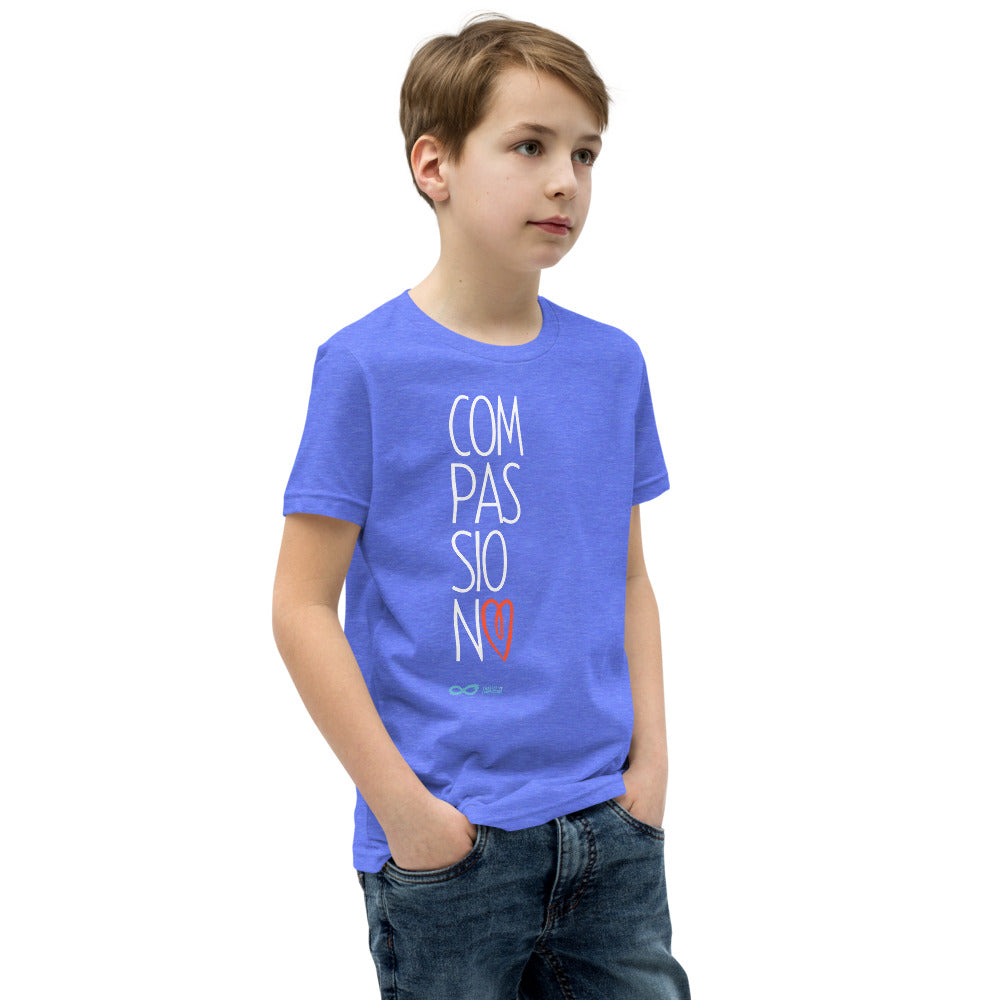 Compassion Heart - Youth Unisex T-Shirt - White Print