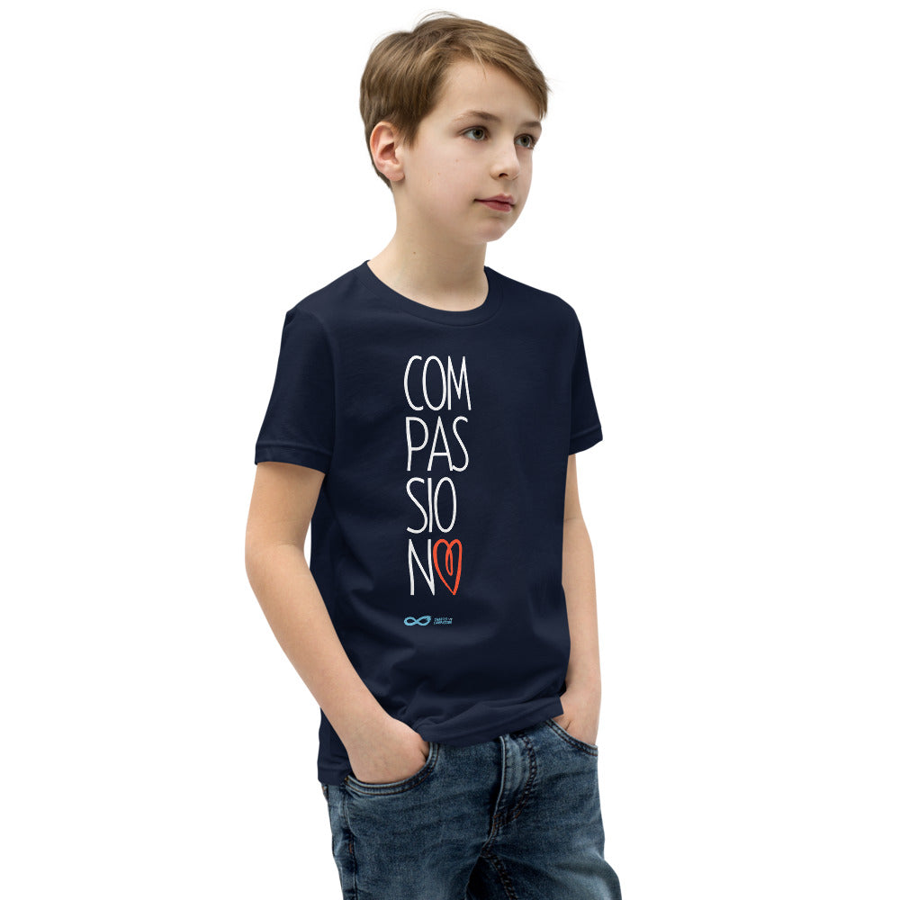 Compassion Heart - Youth Unisex T-Shirt - White Print
