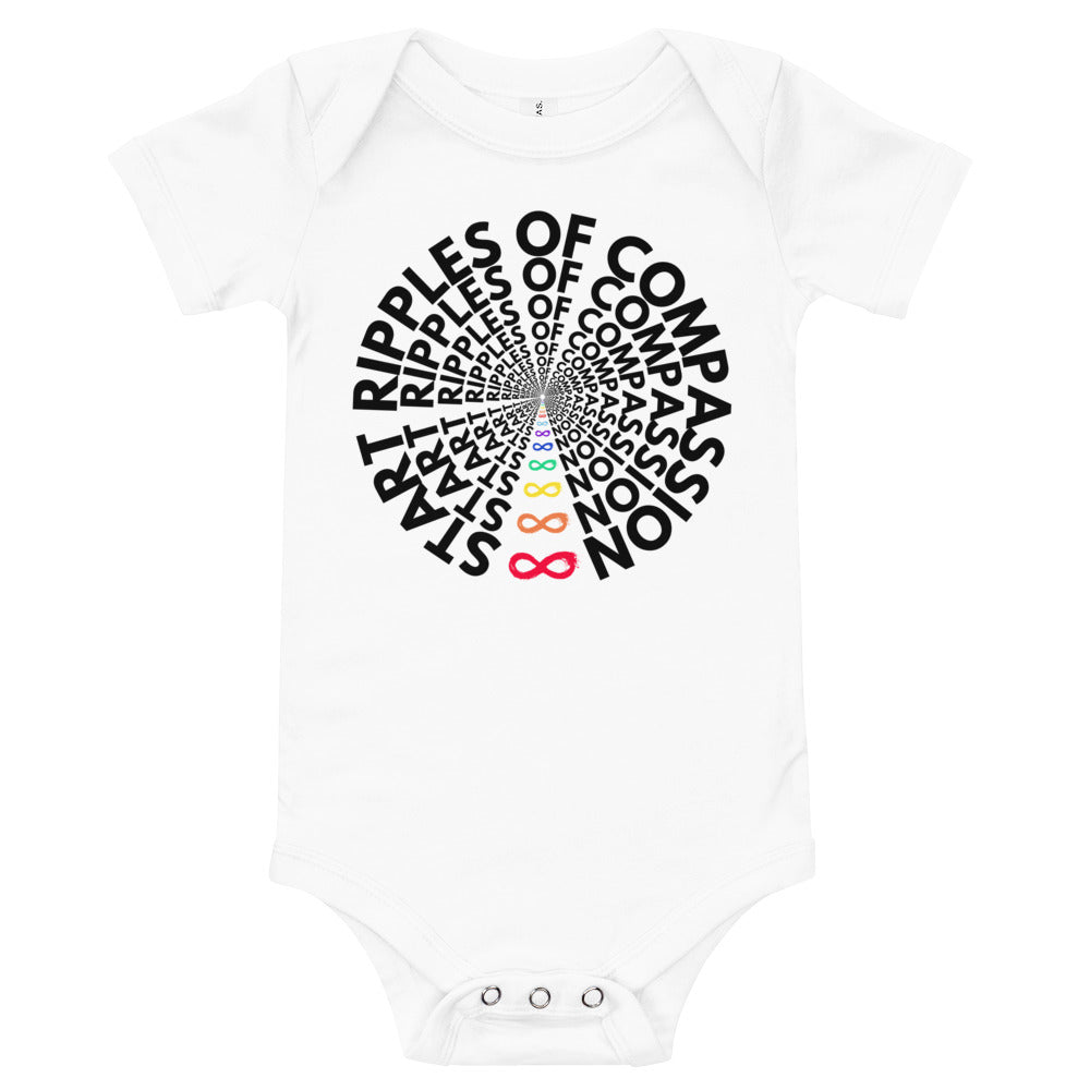 Ripples - Onesie - Rainbow Black Print