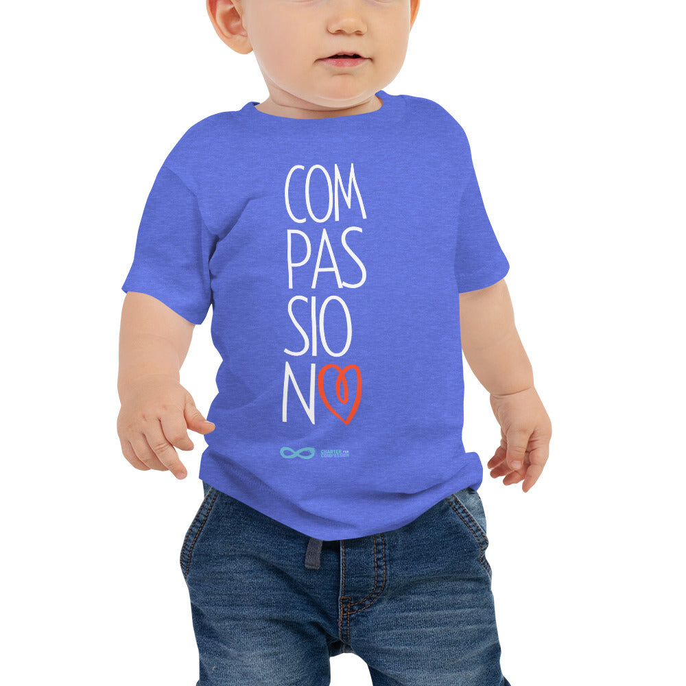 Compassion Heart - Baby Tee - White Print