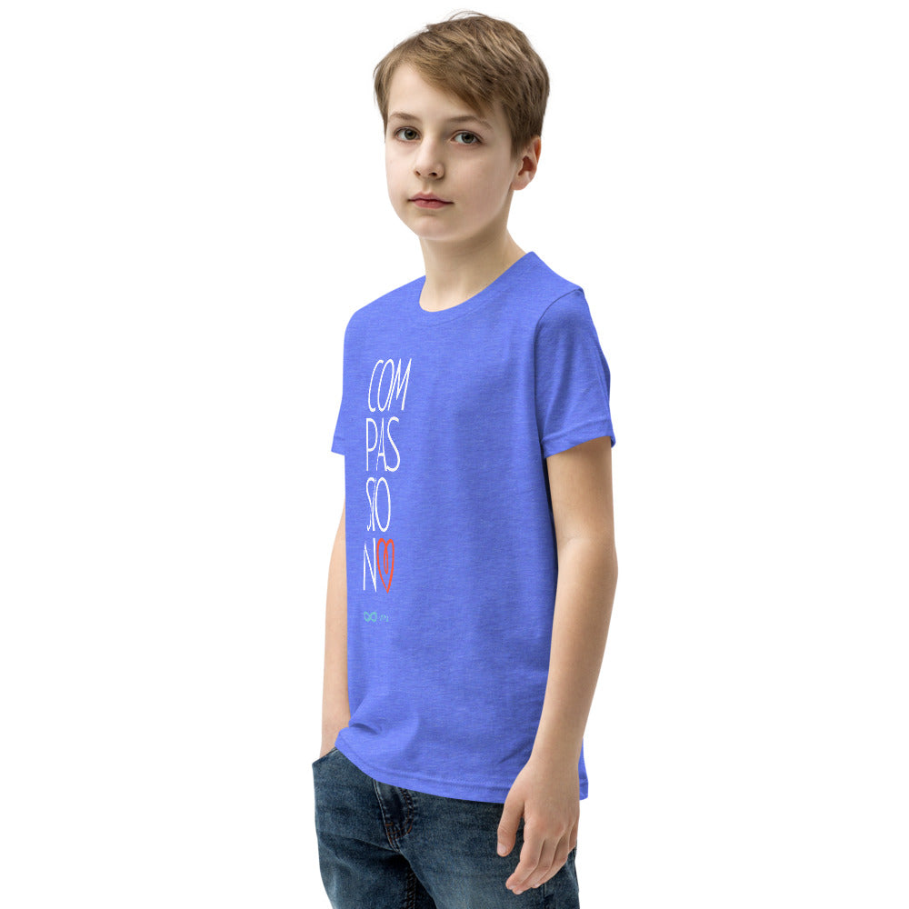 Compassion Heart - Youth Unisex T-Shirt - White Print