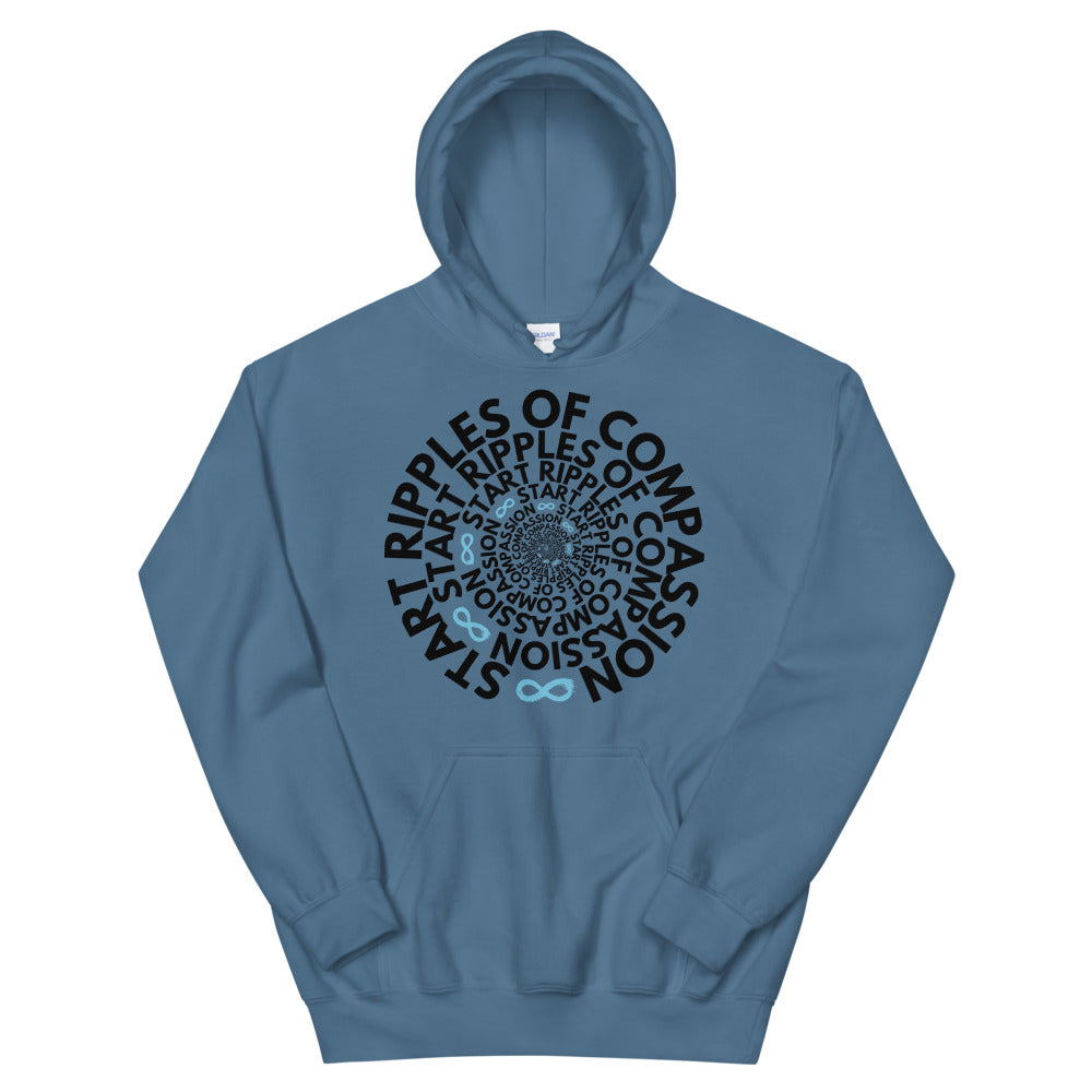 Ripples Twist - Unisex Hoodie - Black Print