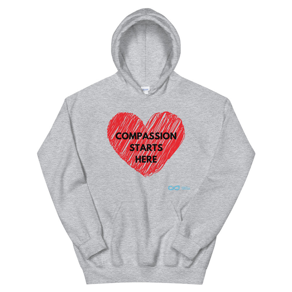 Compassion Starts Here - Unisex Hoodie - Black Print
