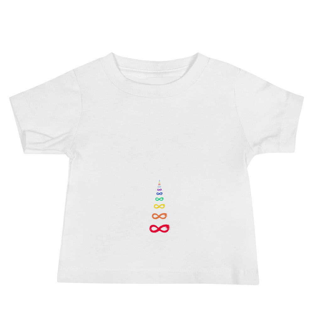 Ripples - Baby Tee - Rainbow White Print