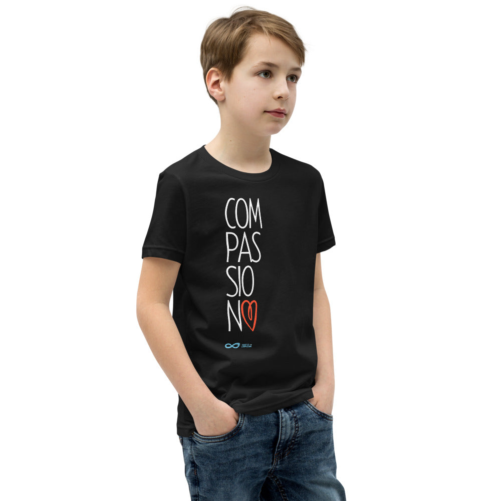 Compassion Heart - Youth Unisex T-Shirt - White Print