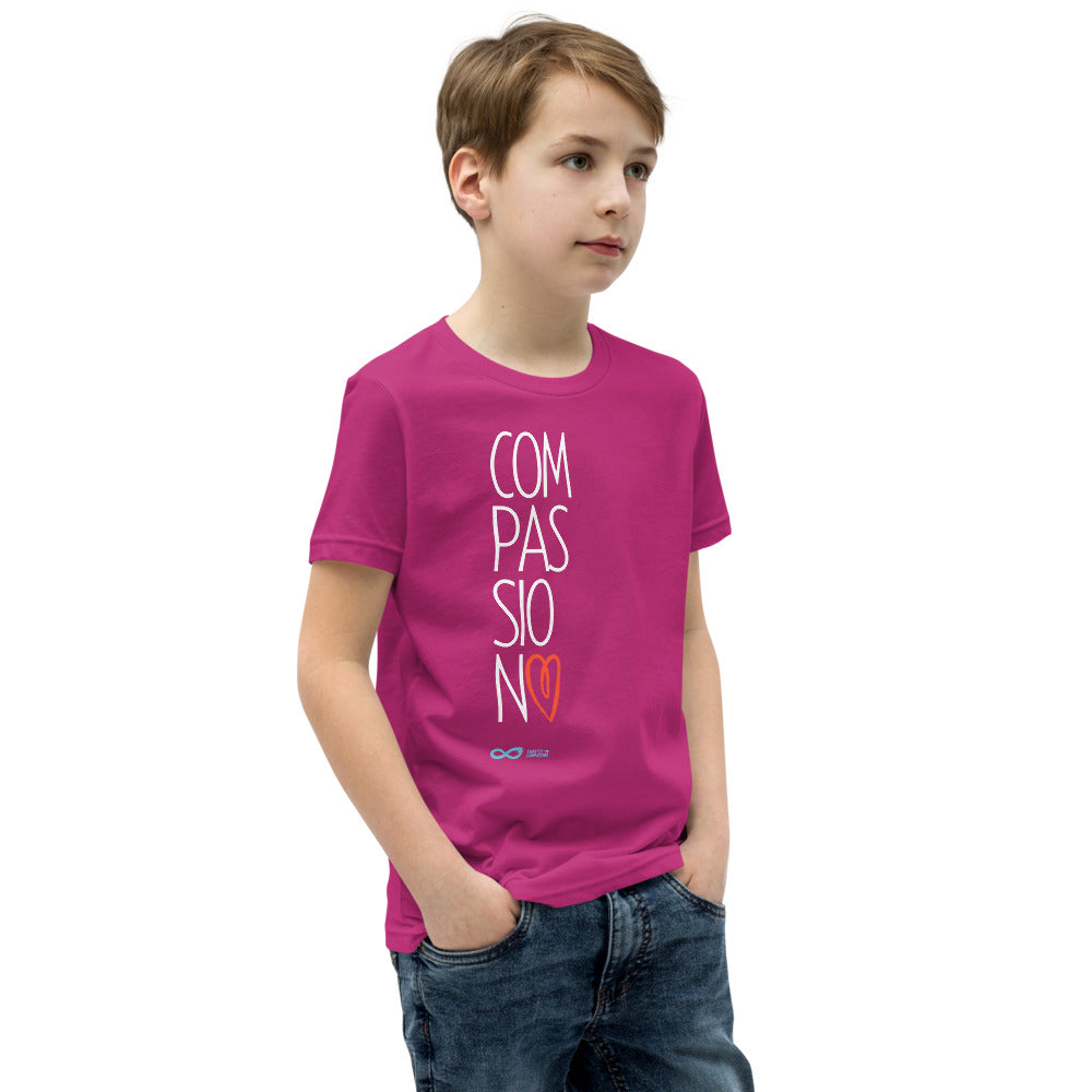 Compassion Heart - Youth Unisex T-Shirt - White Print