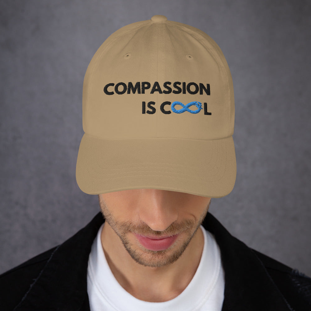 Compassion is Cool - Dad Hat - Black Thread