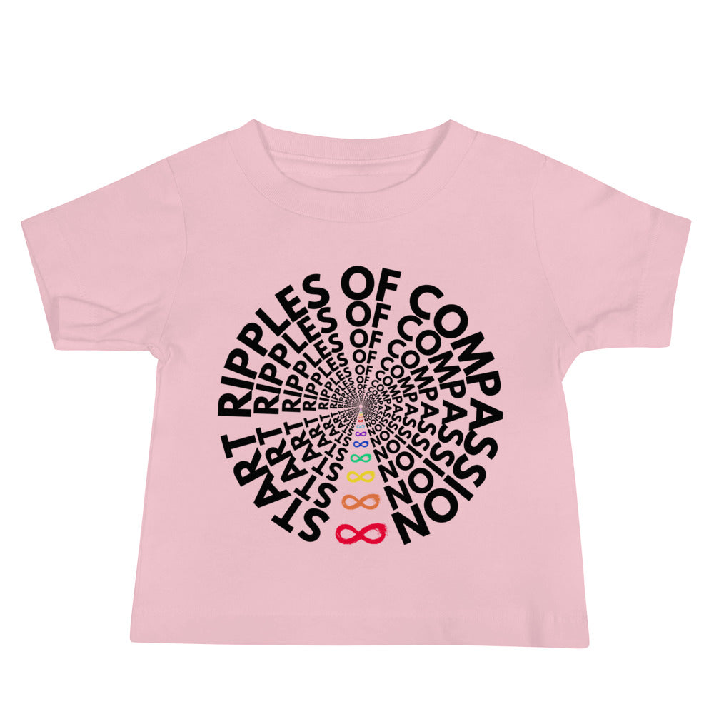 Ripples - Baby Tee - Rainbow Black Print