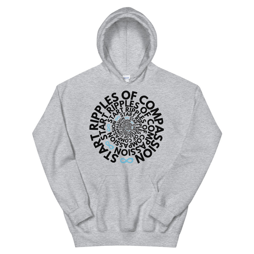 Ripples Twist - Unisex Hoodie - Black Print