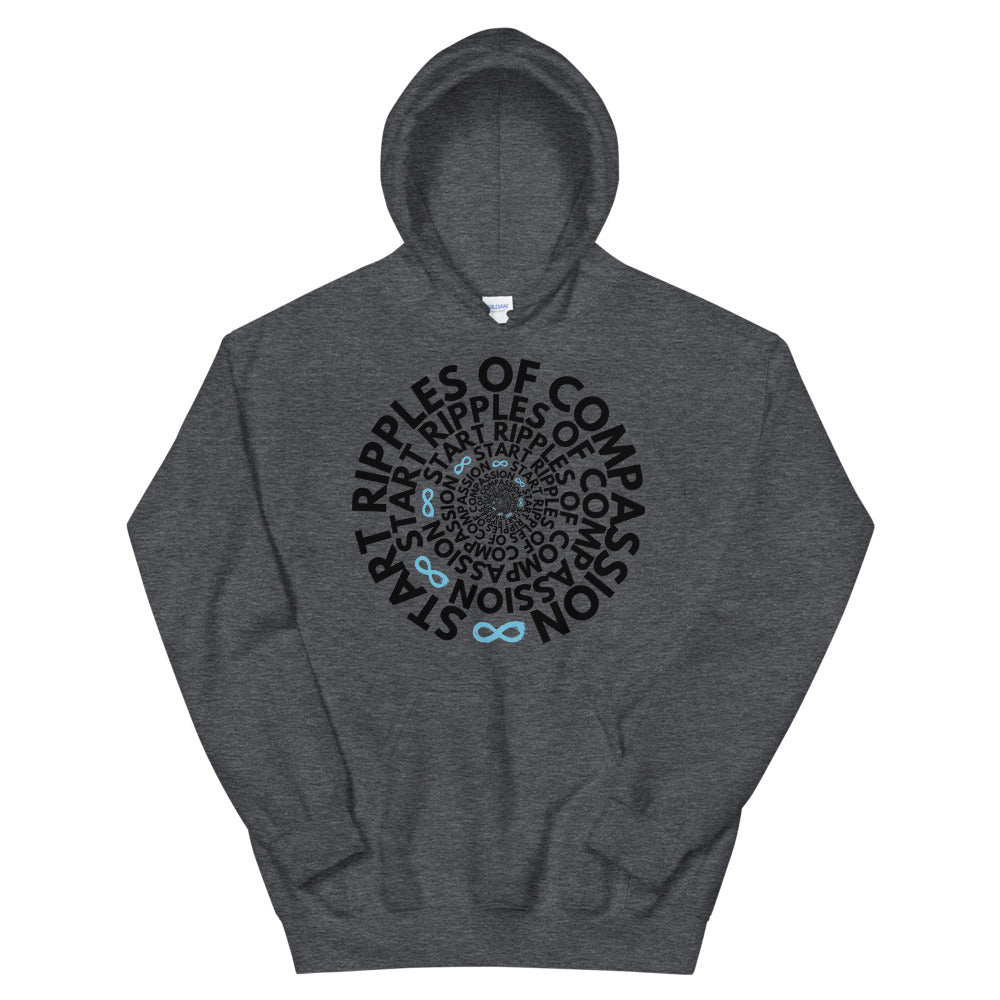 Ripples Twist - Unisex Hoodie - Black Print