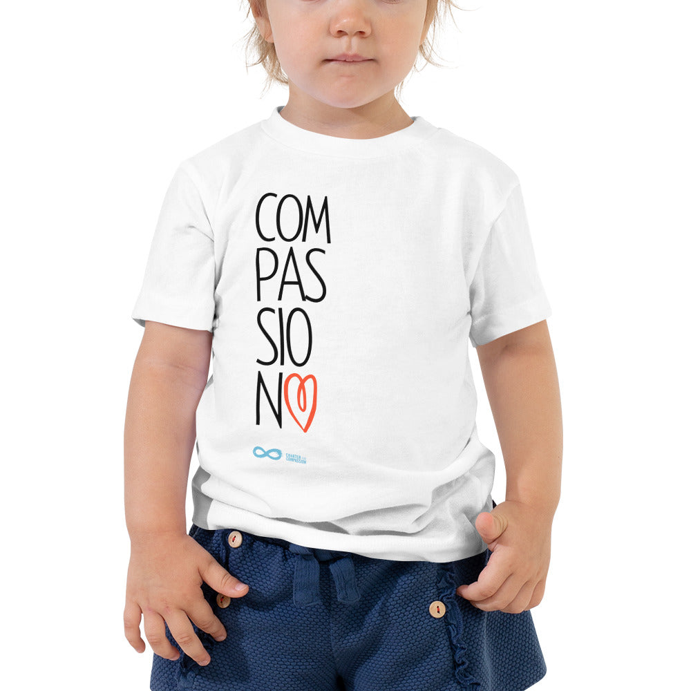 Compassion Heart - Toddler Tee - Black Print