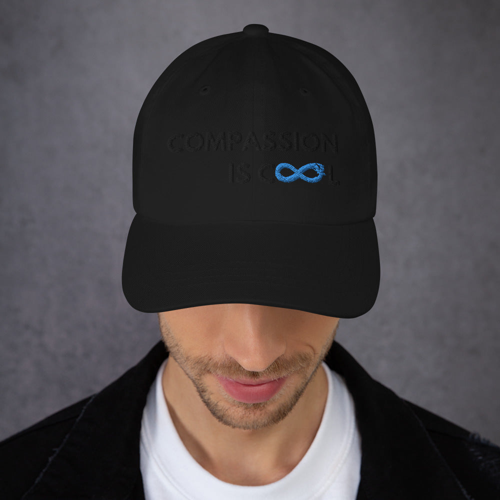 Compassion is Cool - Dad Hat - Black Thread