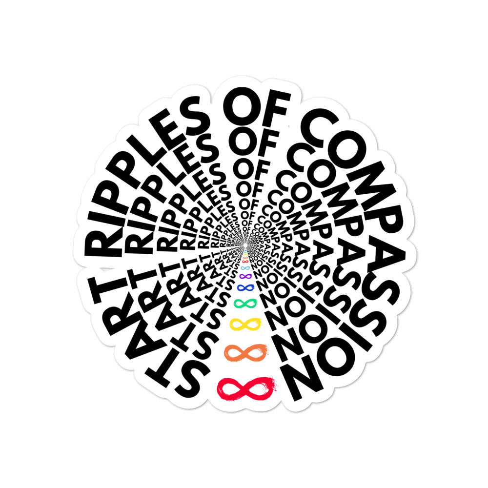 Ripples Rainbow - Sticker