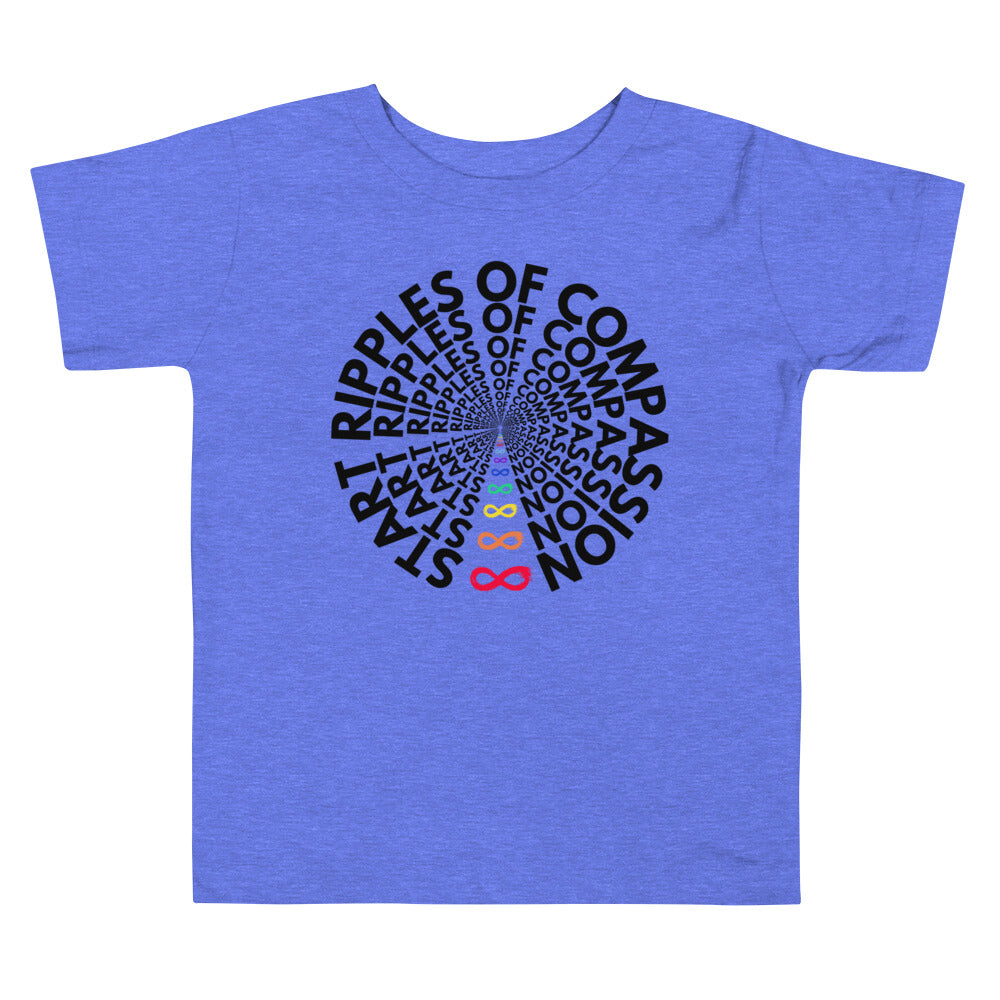 Ripples - Toddler Tee - Rainbow Black Print