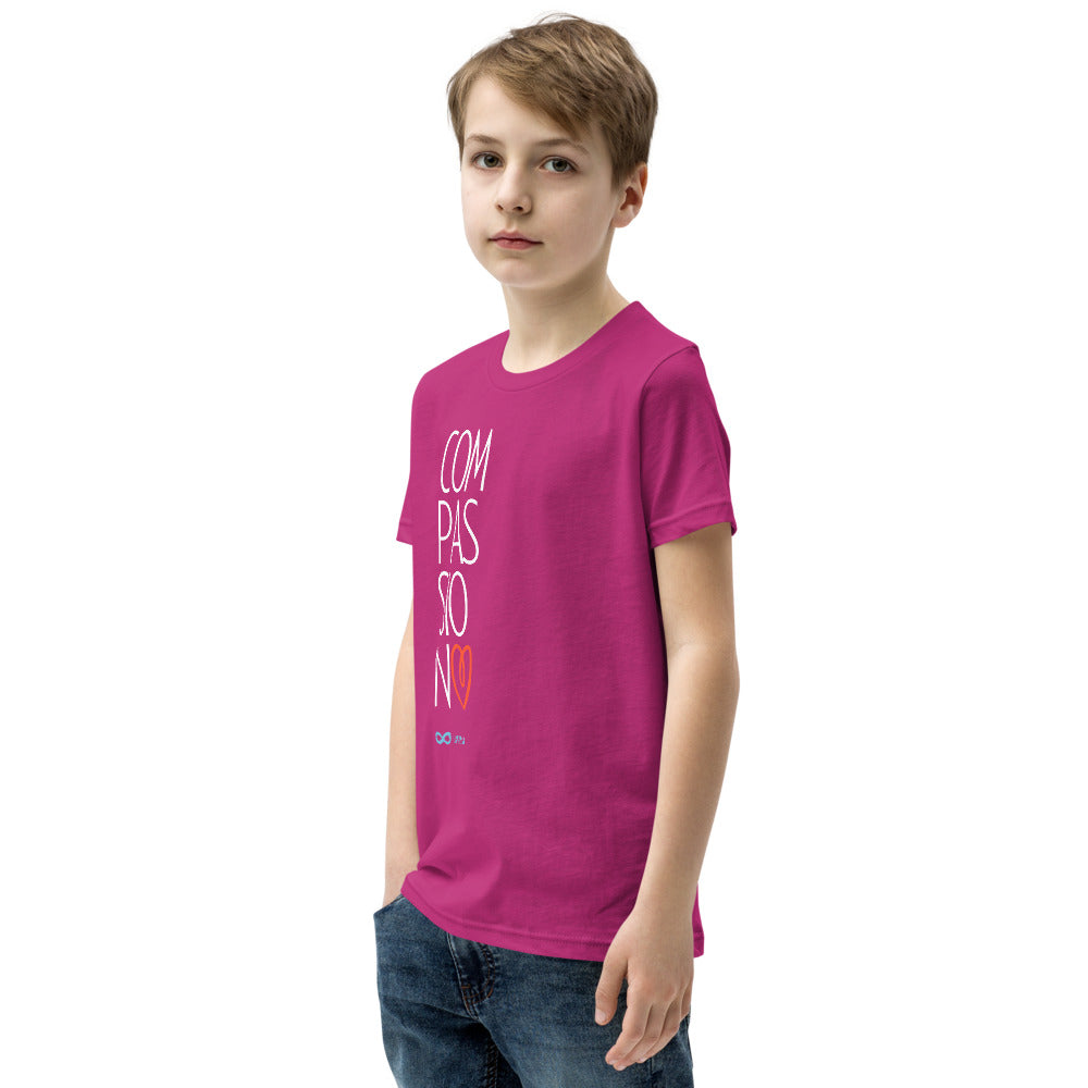 Compassion Heart - Youth Unisex T-Shirt - White Print