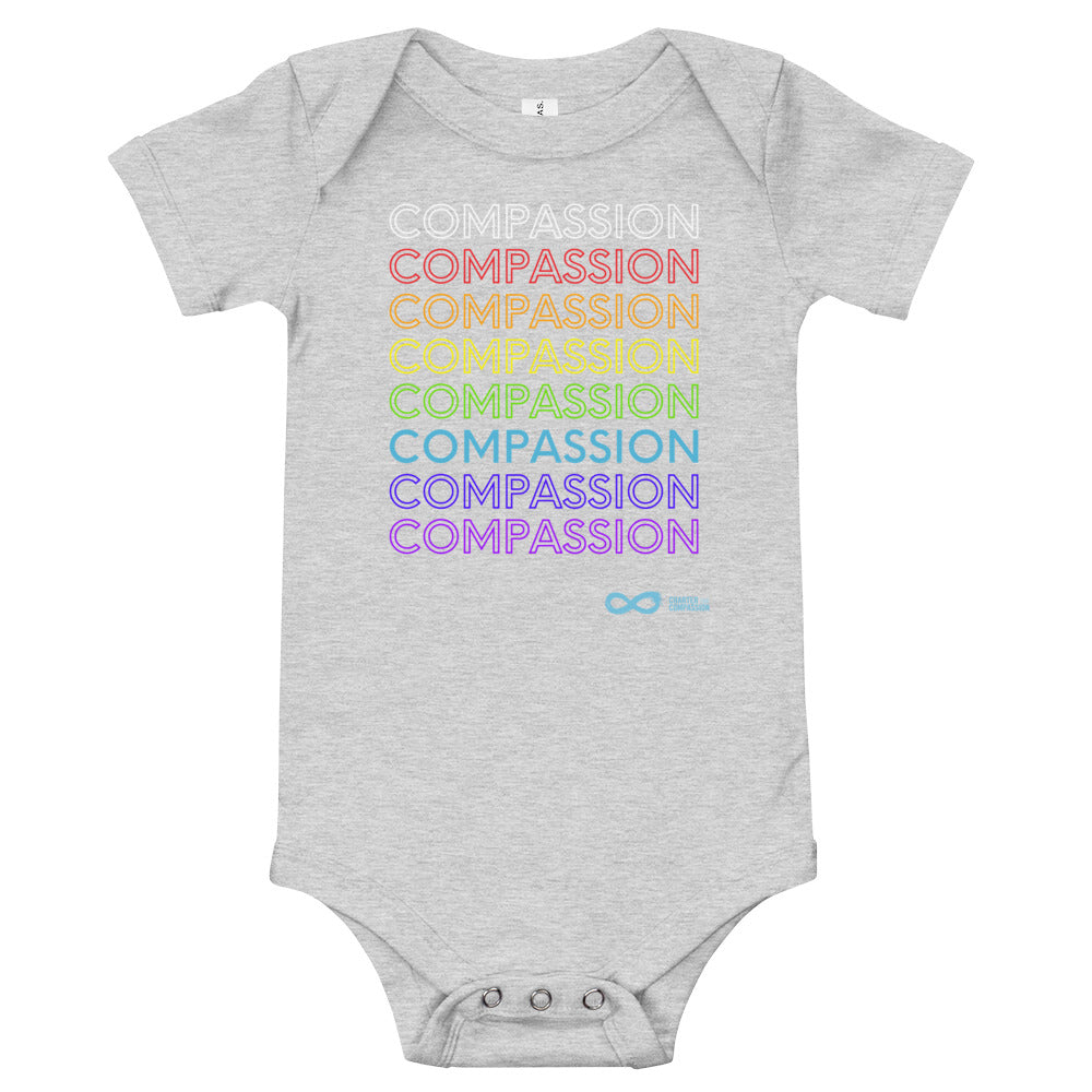 Compassion English - Onesie - Rainbow White Print