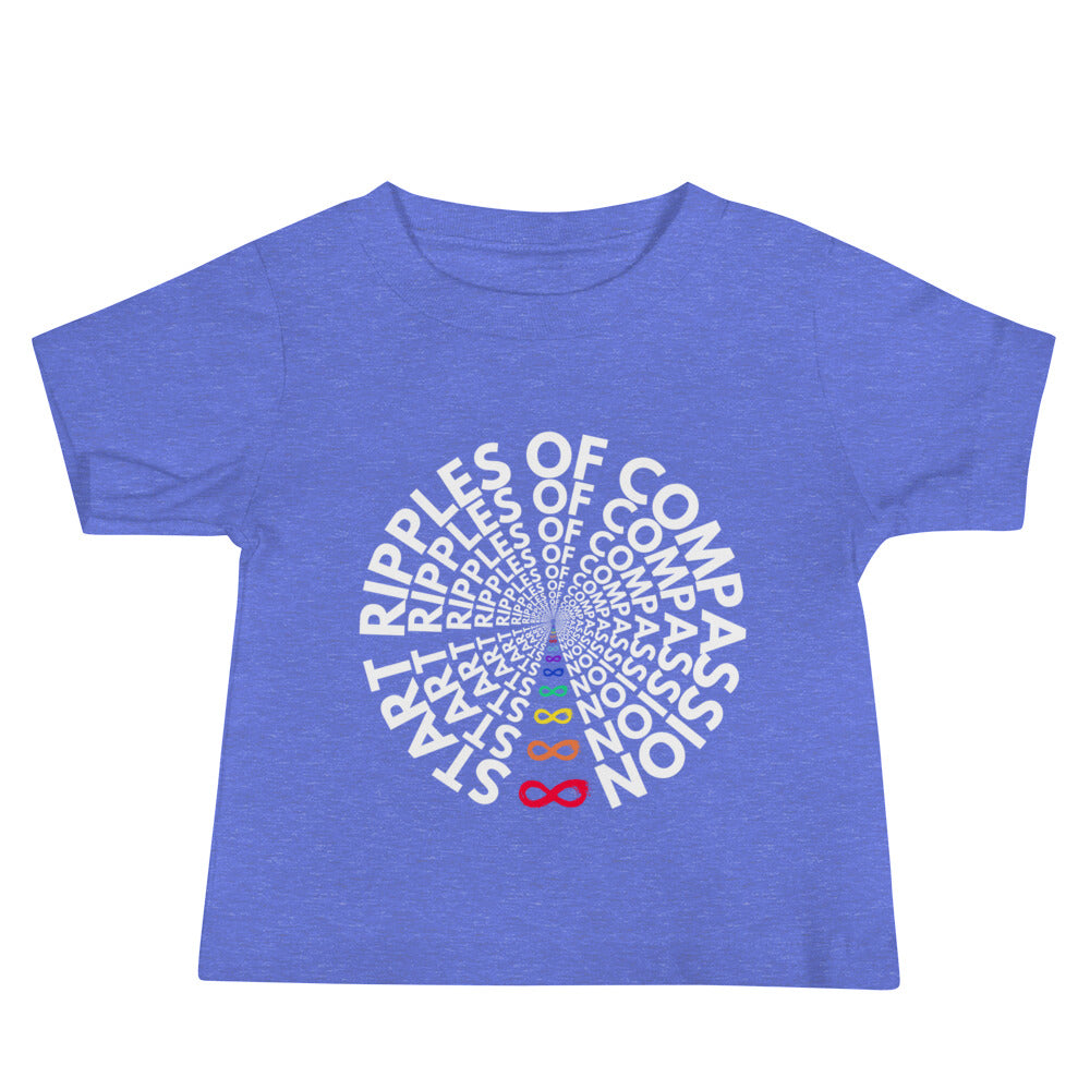 Ripples - Baby Tee - Rainbow White Print