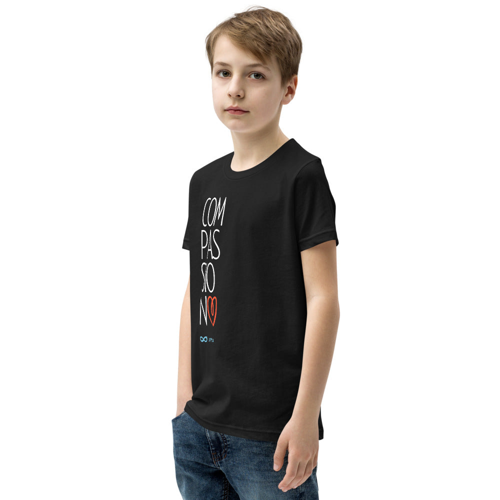 Compassion Heart - Youth Unisex T-Shirt - White Print