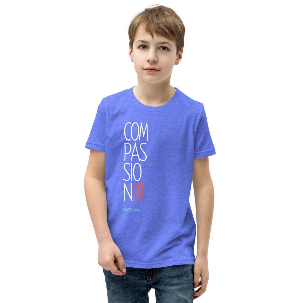 Compassion Heart - Youth Unisex T-Shirt - White Print
