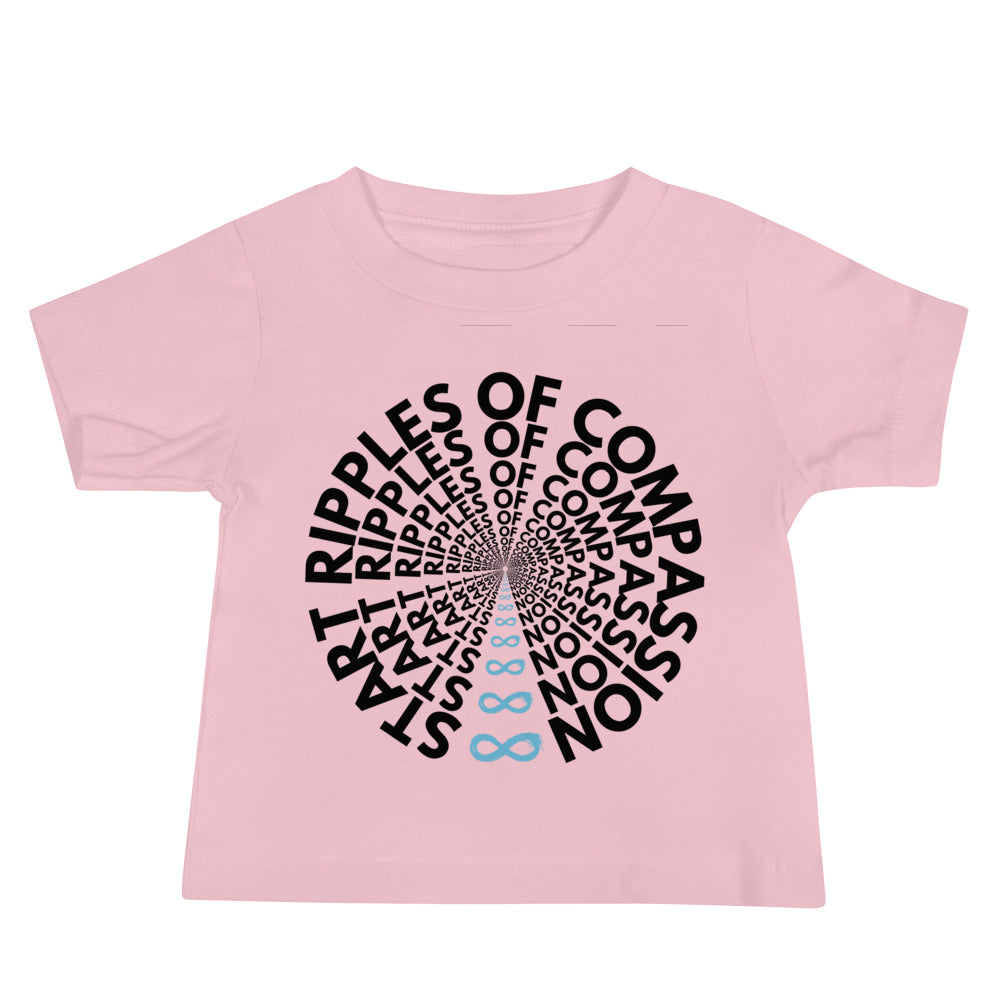 Ripples - Baby Tee - Black Print