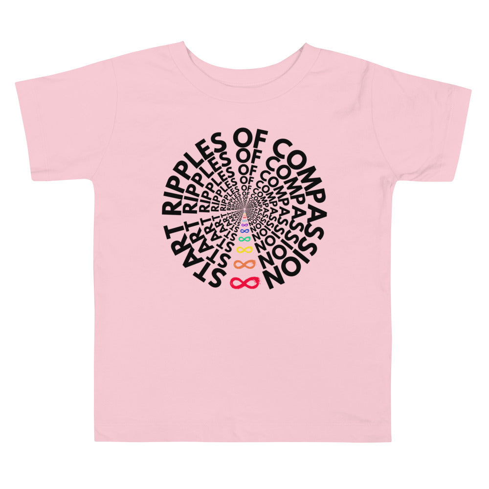 Ripples - Toddler Tee - Rainbow Black Print