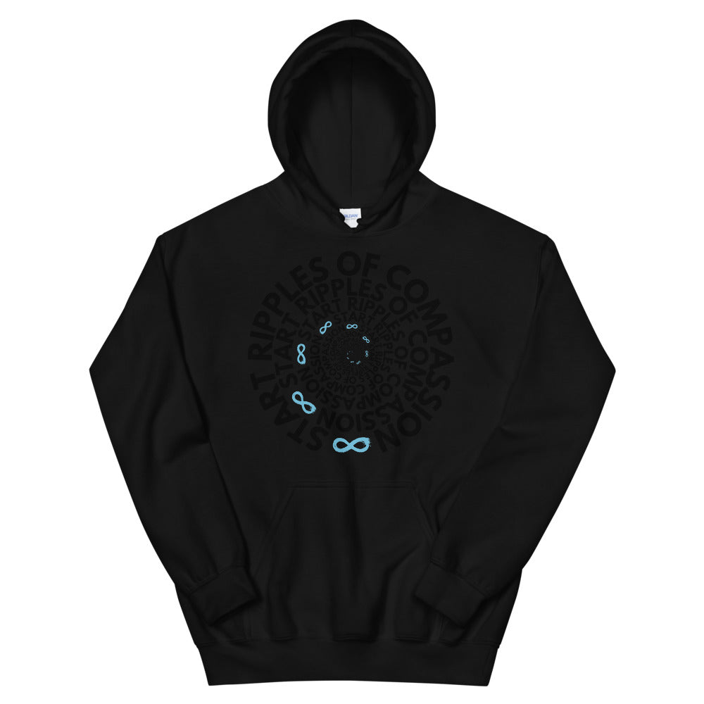 Ripples Twist - Unisex Hoodie - Black Print