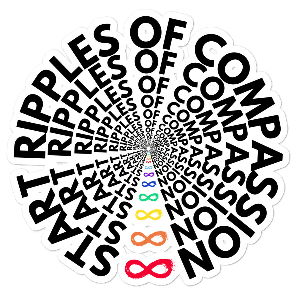 Ripples Rainbow - Sticker