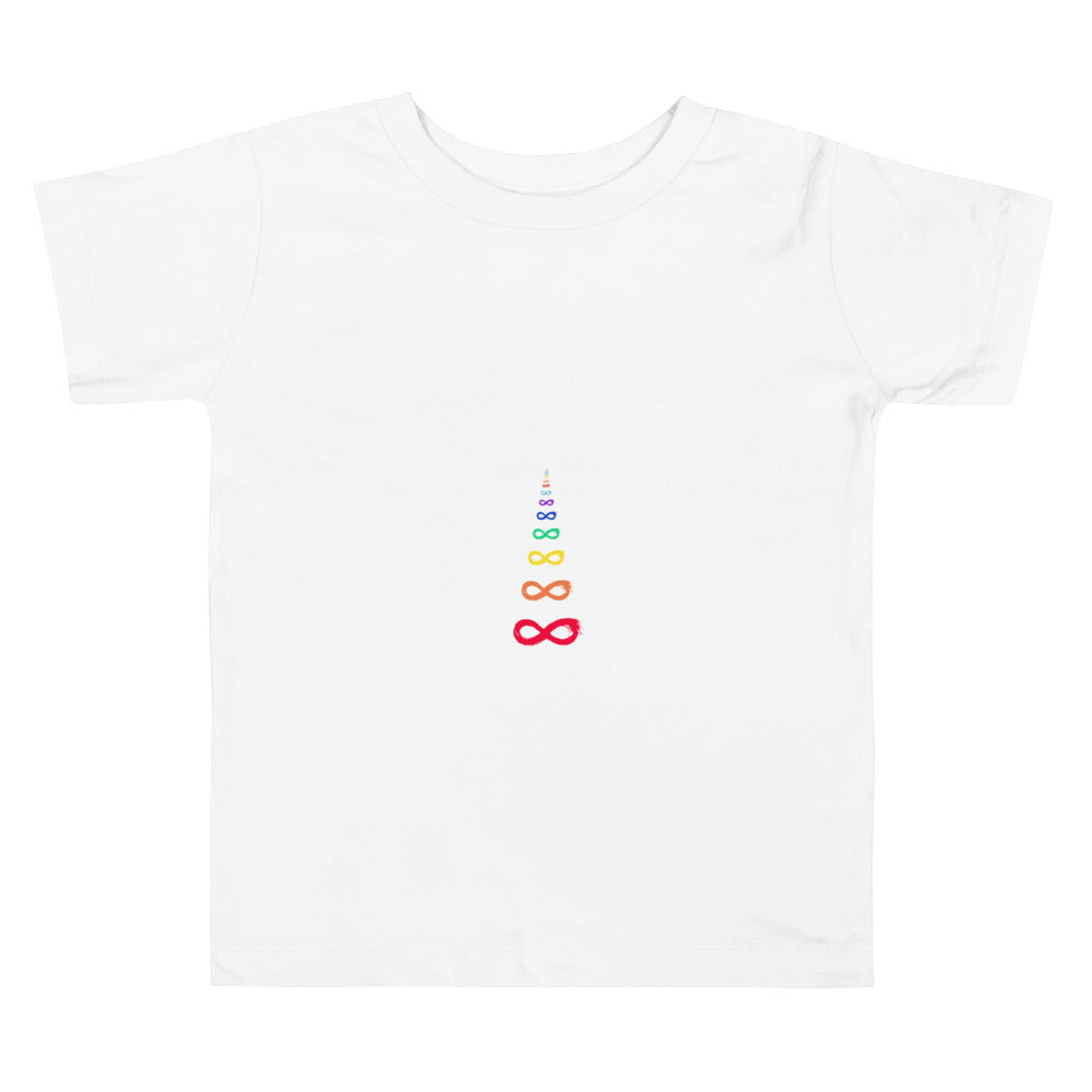 Ripples - Toddler Tee - Rainbow White Print