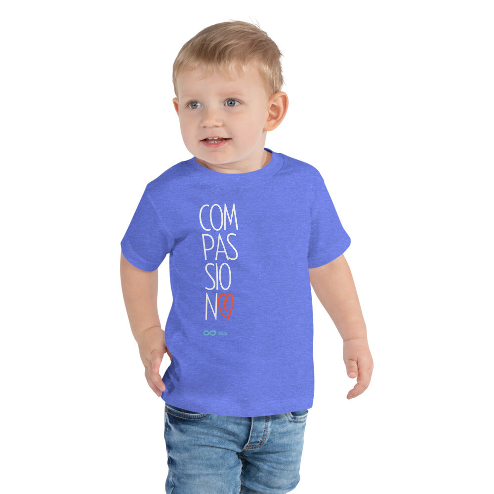 Compassion Heart - Toddler Tee - White Print